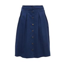 LOST INK PLUS   FULL DENIM SKIRT WITH BUTTONS