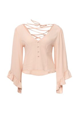 LOST INK  FLARE SLEEVE BUTTON TOP