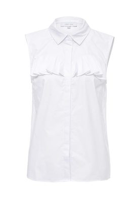 LOST INK  SLEEVELESS SHIRT WITH FRILL BUST