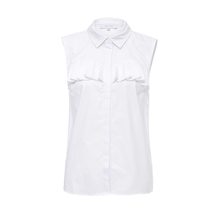 LOST INK  SLEEVELESS SHIRT WITH FRILL BUST
