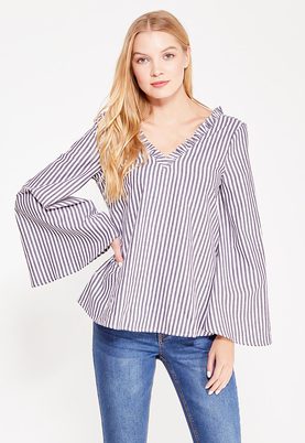LOST INK  STRIPED FLARED SLEEVE TOP
