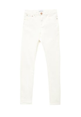 LOST INK  MID RISE SKINNY IN WHITE ROSE
