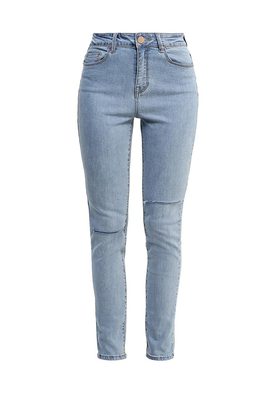 LOST INK  HIGH WAIST SKINNY IN HONEYSUCKLE WASH WITH RIPS
