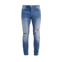 Only & Sons  Med blue washed jeans with cuts at knees