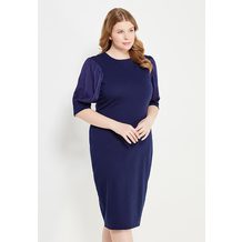 LOST INK PLUS  BODYCON DRESS WITH BLOUSON SLEEVE